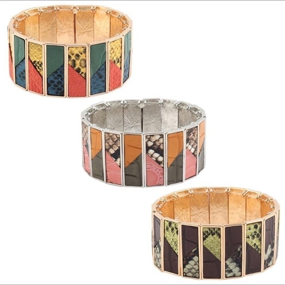 ANIMAL PRINT LEATHER BRACELET - Picture 1 of 4